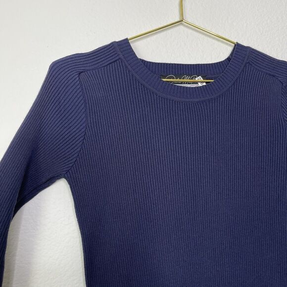 Dalia Macphee Dress Medium Midi Rib Sweater Nautical Spode Italy Print Pleated - Picture 2 of 10